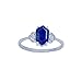Bagues en argent massif en lapis-lazuli bleu à facettes en forme de pierres précieuses véritables - filles magasins les plus vendus cadeau pour bague de naissance d' amis  SR-LLA-FC-1103-68fr