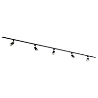 Qub Focus III 1-Phasen Led Schienensystem - 300 cm - 5x GU10 Spots Schienensystem lampen - 3x 1m Lichtschienensystem - I-Form - Deckenstrahler Schwarz - Erweiterbar & flexibel - LED-kompatibel