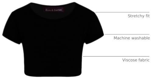 Image of Kids Girls Neon Fluorescent Plain Short Sleeve Crop Tops T-Shirt Tee Top Dance Wear Gymnastic Fancy Dress Age 3-14 Years
