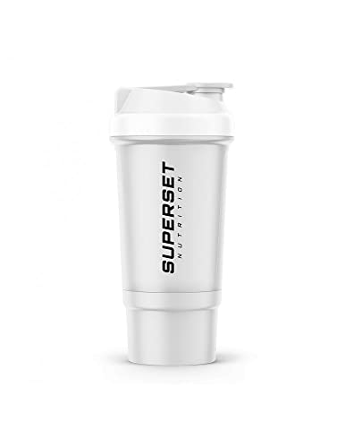 SUPERSET NUTRITION | Shaker (500ml) Shakers & gourdes | Shaker à compartiment - Blanc