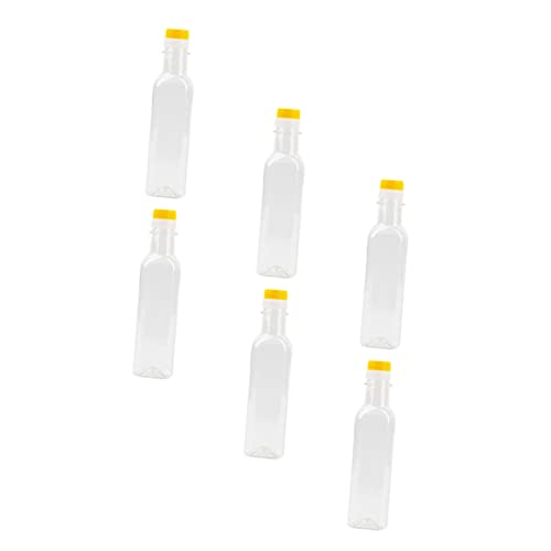 Hoement 6 Pièces Lot De Bouteilles Huile Pet Pour Cuisine Bouteilles Vides Résistantes Pour Stockage Huile Et Olive Légères Et Durables Pour Usage Quotidien