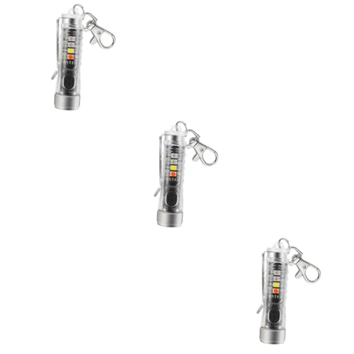Porte-clés lumière ajustable avec mini led rechargeable camping x3
