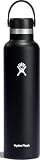 Hydro Flask Water Bottle - Insulated Stainless Steel - Non Spill, Leakproof in 24 Oz Black