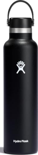 Hydro Flask Water Bottle - Insulated Stainless Steel - Non Spill, Leakproof in 24 Oz Black