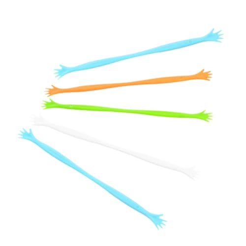 GRIRIW 5Pcs Random Color Drink Stirring Sticks for Milk Coffee Juice Beverages Stylish Hand Shaped Design for Mixing Drinks and Serving Desserts