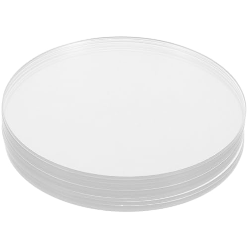 AKOOSY Base Versátil Cortables 10 Láminas Redondas de Acrílico Transparente para Manualidades y Decoración para Displays y Proyectos DIY