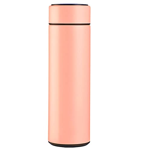 MJJCY Termos de Acero Inoxidable Inteligente Taza de Botella Taza de Temperatura Emplinadores de vacío Taza de Viaje Taza de café Thermos Botella de Agua (Capacity : 480ML, Color : Celsius Pink)