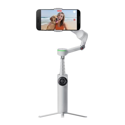 Image of Insta360 Flow 2 Pro Grey - Foldable AI Phone Gimbal, Track in 200+ Apps with Apple DockKit, Multi-Person Tracking, 360º Pan Tracking, Built-in Tripod /Selfie Stick, iPhone /Android Portable Stabilizer