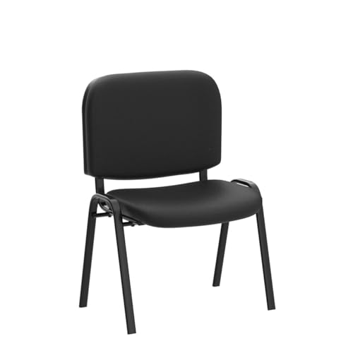 Image of VINGLI Waiting Room Chairs - 5-Pack Black Mesh Church & Conference Room Chairs, Armless Stackable Office Guest & Reception Chairs for Meeting Room & Office Lobby