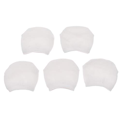 Qlychee 5 Pairs Women Half Foot Toe Cover Socks Black Soft Relief Cotton Breathable