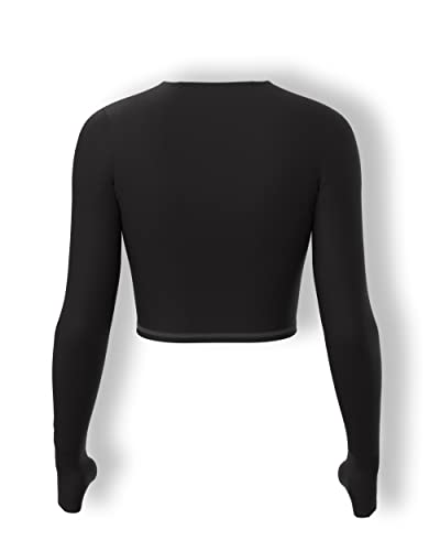 Sfytt Women Workout Crop Top Athletic Yoga Long Sleeve Fitness Tight Tee Gym Cropped Tank Tops - Image 2