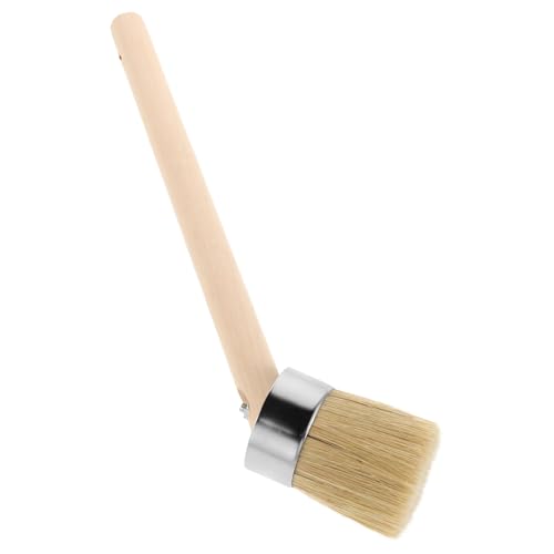 PAMINGONO Cepillo Para Neumáticos Curvo Aplicador De Montaje Cepillo Para Llantas De Automóvil Mango De Madera Para Limpieza y Mantenimiento De Neumáticos