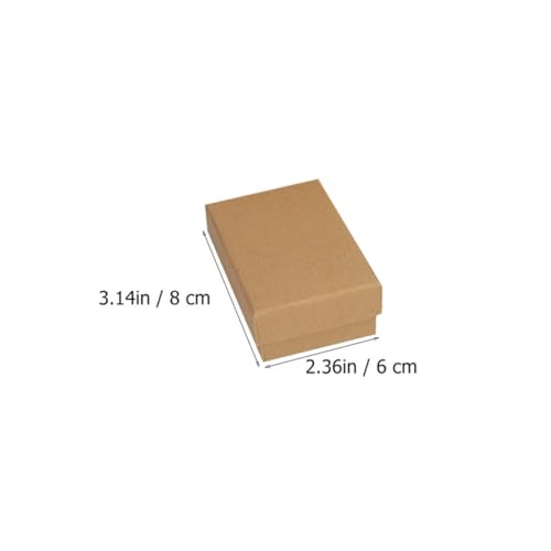 Boîte à Bijoux en Papier Kraft Pratique avec Doublure Éponge Protectrice