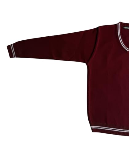 Image of Boy's School Uniform Lining Full Sleeves Sweater - Daffodil