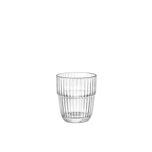 Bormioli Rocco Barshine 1335 oz Stackable Double Old Fashioned DOF Drinking Glasses Clear Set of 6
