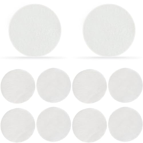 KSJEHW 10 Stücke PP Baumwolle Filter für Olliwon Duschkopf Handbrause, entfernt effektiv große Verunreinigungen（2mm dick, 7cm Durchmesser）