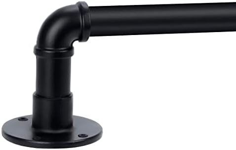 1 Inch Industrial Curtain Rod, Curtain Rods, Black Curtain Rod, Outdoor Curtain Rod, Rustic Curtain Rod, Room Divider Curtain Rod (30" to 86")