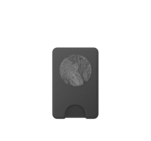 Tarjetero MagSafe con arte lineal estético PopSockets para iPhone 2