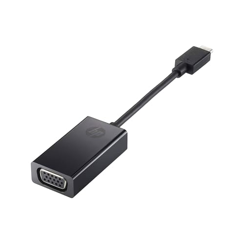 HP Adaptador de Monitor de USB-C a VGA (Compatible con Portátiles, Tabletas, TV y Proyector), Color...