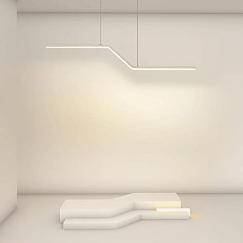 Suspension linéaire LED 18W blanche en silicone pour éclairage de table à manger - 3