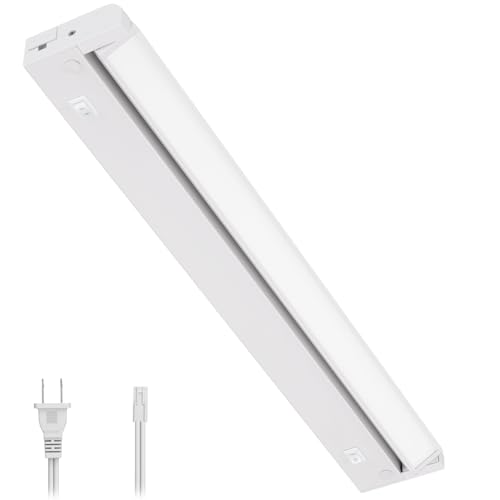 GETINLIGHT 16-inch Swivel LED Under Cabinet Lighting, 2 Color Levels, 2700K/4000K, Dimmable with...