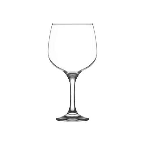 LAV 6x Clear 730ml Combinato Gin Balloon Glasses - Large Long Stem Bowl Shaped G&T Cocktail Drinking Copa Tonic Glass Gift Set