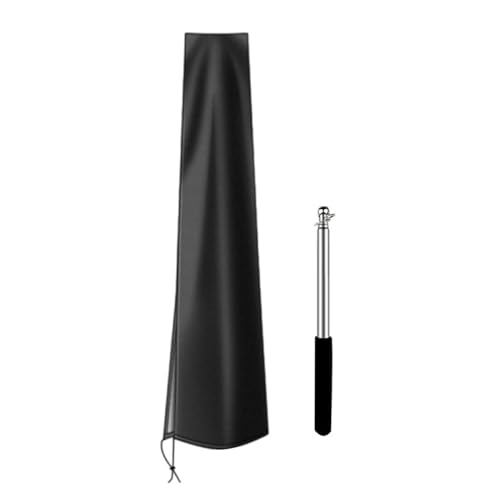 Sharplace Fundas para Sombrillas de Exterior, Fundas para Muebles de Patio, con Sombrillas Impermeables con Cremallera, Negro 183cm