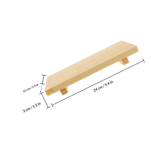 Set 2 platos para sushi estilo japonés de madera miniatura 2