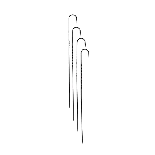 Barebones Cowboy Grill Steel Skewers Set of 4 - Grill Accessories for Outdoor Cooking and Fire Pits - Shish Kabob Skewers and Smores Sticks