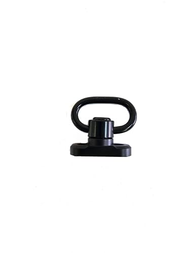 3SKULL Two Point Traditional 360 Degree QD Sling 1.25\"\" 2 Point Sling Swivels Mounts for Mlock - Rifles, Paintball, or Airsoft (1 Pack 360° Rotation Sling Swivel Mount), Black