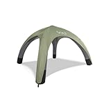 SOLI Inflatable Shade Air Canopy – Quick Self-Inflating Sun Shelter with Air Pump, UPF 50+ Sun Protection, Travel-Friendly, Stable Anchors for Beach, Camping & Backyard Use (Sage Green)