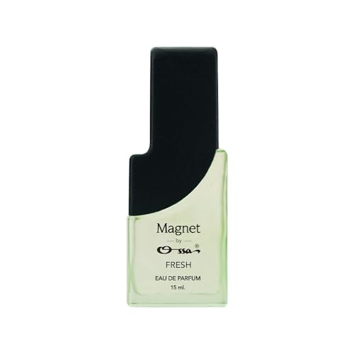 Image of OSSA Magnet Fresh Eau De Parfum 15 ml for Men & Women | Long Lasting Unisex Perfume with Lemon, Patchouli, Cedarwood, Musk & Amber | Fresh Citrus Woody Fragrance for Regular Wear & Travel