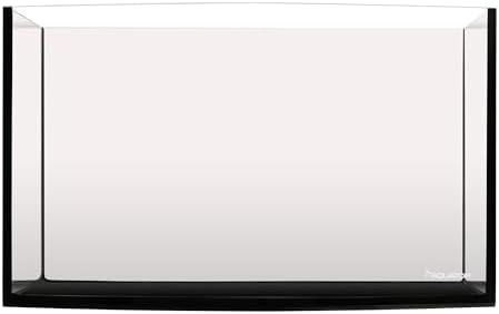 Aquatop EuroStyle - Acuario Bowfront de 6.1 galones, acuario de vidrio semicircular nano seguro para agua dulce y agua salada, peceras de escritorio, tanque de acuario panorámico, ES-16