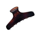 Parcelona French Flat Small Tortoise Brown Shell Narrow Salon Jaw Hair Claw Clip Clutcher Clamp