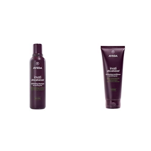 Aveda Invati Ultra Advanced Exfoliating Shampoo & Thickening Conditioner Rich Duo | for Medium to Thick Thinning Hair Types | Normal to Oily Scalp | Part of 4-Step System | 198ml