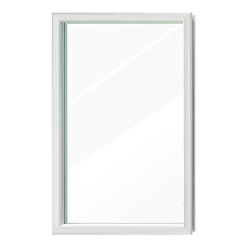 Lakenyon Entry Door Glass Inserts Replacement 22 x 36 1-Lite Clear Tempered Glass Insert Kit with White Frame for Exterior Front Door.