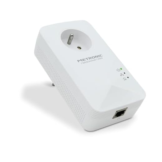 METRONIC 495486 CPL WiFi 1200 Mbps avec Prise Filtré gigogne- Compatible Toutes Box Internet (Fibre, ADSL) - Port Ethernet - Idéal TV, Streaming, Jeux, Télétravail - Blanc