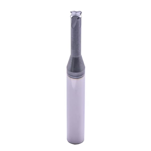 Image of BestParts 3 /8 inch 14-40 TPI Single Pitch Solid Carbide Thread end Mill - AlCrN Coated, 4 Flute, .290 inch Cutting Diameter, 3 /8 inch Shank Diameter, Necked to Thread .875 Deep, 3 inch Overall Length