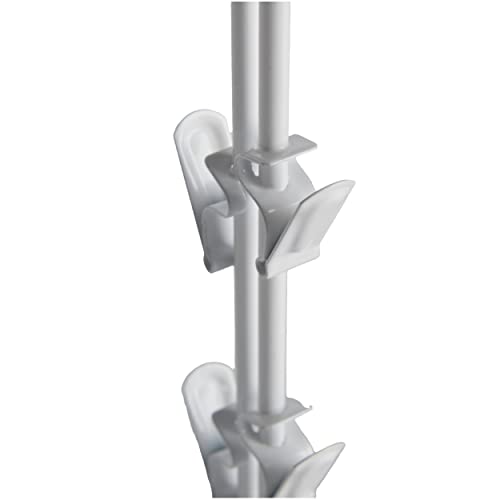 Sswbasics Spring Clip White Countertop Rack - 32 Clips - (9" W X 10" D X 24" H) - Perfect For Chips, Candy, And Small Accessories - Double-Sided Display For Checkout Area #TOP5