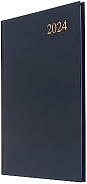 Collins Debden Collins Essential A4 Diary 2024 Daily Planner - 2024 Page A Day Diary, Journal & 2024 Planner - Business, Office, Academic and Personal Use - A4 Size (Blue)