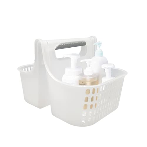 Blue Canyon Double Compartment Plastic Carry Caddy, Hanging Shower Caddy Double Basket, No Drill Plastic Bathroom Shelf, Non-Rusting Storage Shelves, Shower Accessory for Bathroom Organisation Shelf