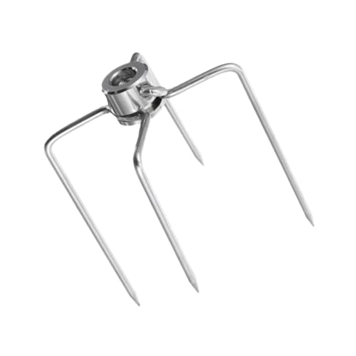 SEWACC Tenedor de Rotisserie de Acero Inoxidable para Barbacoa Accesorio Resistente y Ligero para Asador Giratorio para Brochetas y Pinchos de Carne