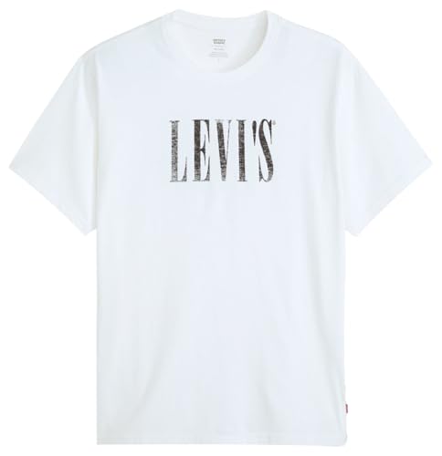 Ss Relaxed Fit Tee Distressed Serif 3 Wh – Ansicht 6