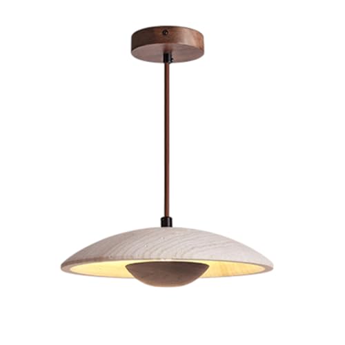 Lampe suspendue en pierre pour une ambiance chaleureuse au salon