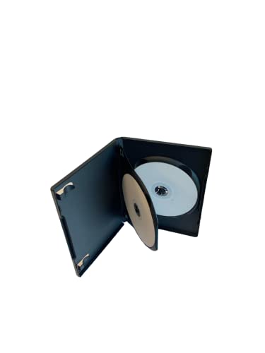 Todomedia 14Mm Double 2 Disc Capacity Black Dvd Case For Cd & Dvd Discs, 14Mm Black Dvd Disc Case With Tray & Clear Exterior For Cover Art (1 Piece) #TOP5