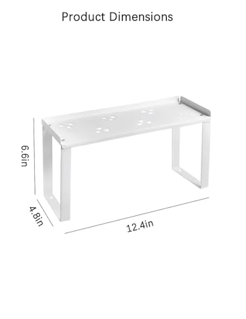Spice Rack,Spice Rack,Metal Kitchen Storage Shelves Countertop Organizers, Shelf Risers, Stackable(white)