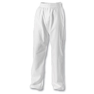 Playwell Pantaloni Taekwondo Bianco 100% Cotone, Bianco, 6