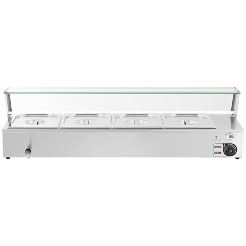 Royal Catering RCBM_GN1/2_3 Bain Marie 2000 W 4 GN 1/2 Ablasshahn Wasserbad Speisenwärmer – Bild 6