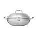Dongwon Wok en métal 316TI anti-adhésif en acier inoxydable 5 couches avec couvercle 27,9 cm pour sauté ou casserole à soupe