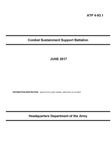 ATP 4-93.1 Combat Sustainment Support Battalion